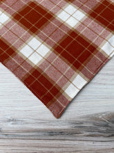 Load image into Gallery viewer, Rust Plaid Flannel Bandana