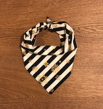 Load image into Gallery viewer, Gold Snowflake Dog Bandanna