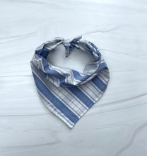 Load image into Gallery viewer, Santorini Blue Linen Dog Bandana