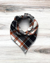 Load image into Gallery viewer, Tan + Black Winter Flannel Bandana