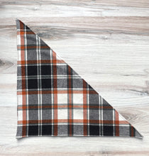 Load image into Gallery viewer, Tan + Black Winter Flannel Bandana
