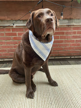 Load image into Gallery viewer, Santorini Blue Linen Dog Bandana