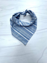 Load image into Gallery viewer, Mykonos Blue Linen Dog Bandana
