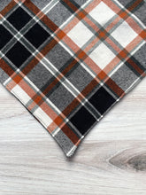 Load image into Gallery viewer, Tan + Black Winter Flannel Bandana