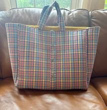 Load image into Gallery viewer, Large Hampden tote - multi plaid