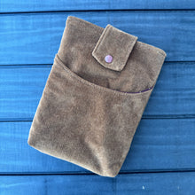 Load image into Gallery viewer, Reclaimed Fabric Book Sleeve- Small (Brown Corduroy)