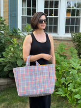 Load image into Gallery viewer, Large Hampden tote - multi plaid