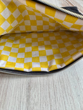 Load image into Gallery viewer, Zippered clutch pouch - black denim