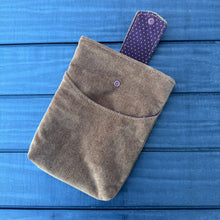 Load image into Gallery viewer, Reclaimed Fabric Book Sleeve- Small (Brown Corduroy)