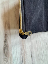 Load image into Gallery viewer, Zippered clutch pouch - black denim