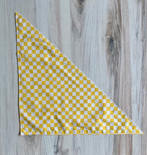 Load image into Gallery viewer, Dog Bandana - Yellow Checkered