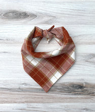 Load image into Gallery viewer, Rust Plaid Flannel Bandana