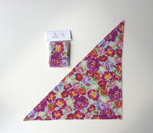 Load image into Gallery viewer, Purple Flower Dog Bandana