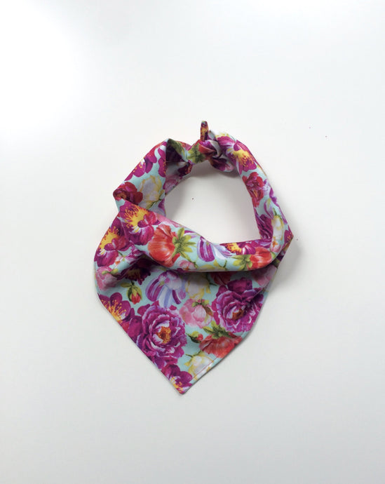 Purple Flower Dog Bandana