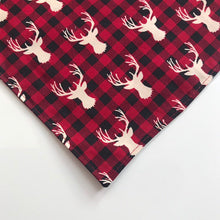 Load image into Gallery viewer, Red Reindeer Dog Bandana