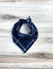 Load image into Gallery viewer, Navy Winter Flannel Bandana