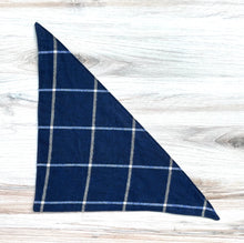 Load image into Gallery viewer, Navy Winter Flannel Bandana